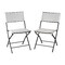 Emma and Oliver Ciel Set of Two Folding Bistro Chairs in PE Rattan with Metal Frames for Indoor and Outdoor Use